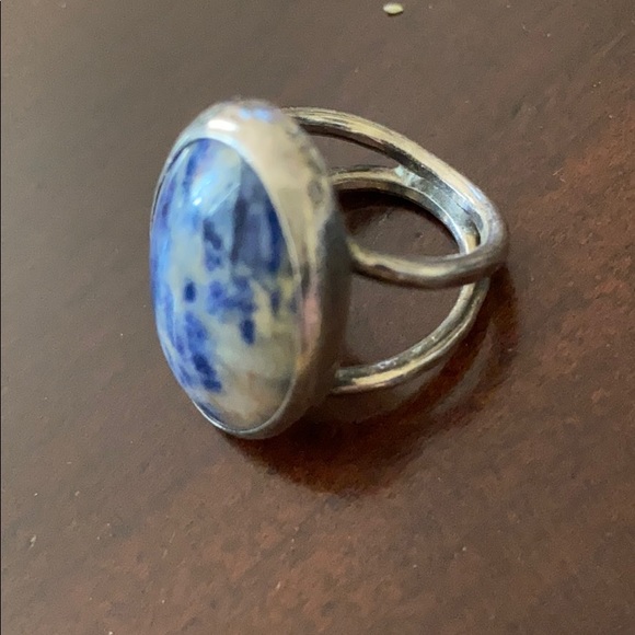 Silver antique sleeve cuffs, ring ,brooch, 2 pins - Picture 8 of 8